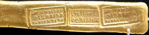 Roman gold assayer stamps
