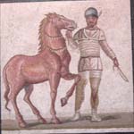 White charioteer from floor mosaic